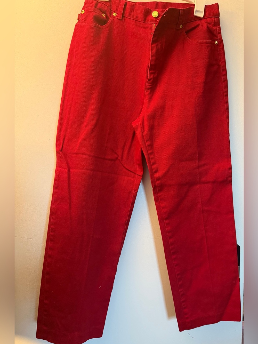 Woman’s Red Jeans - Classic Straight Fit